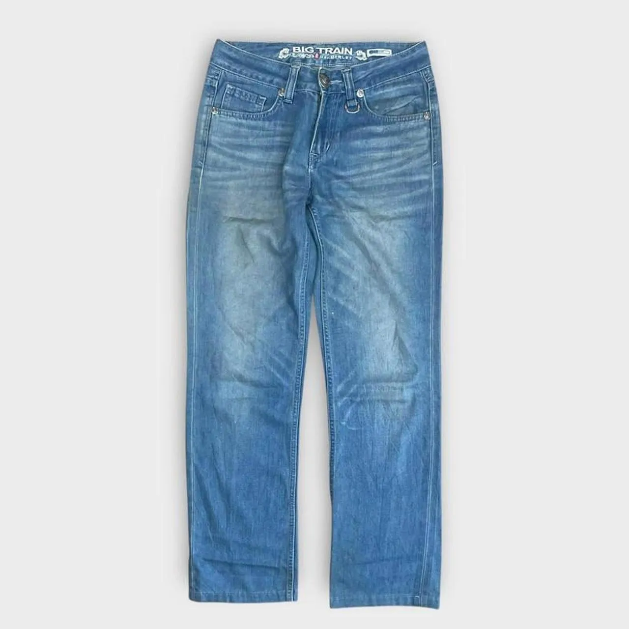 Vintage Big Train Japanese Denim Embroidered Straight Fit Jeans