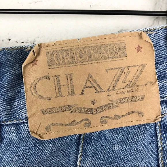 Vintage Chazz By Charles Ghailian Daisy Denim Jean Shorts