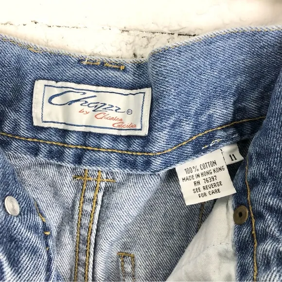 Vintage Chazz By Charles Ghailian Daisy Denim Jean Shorts