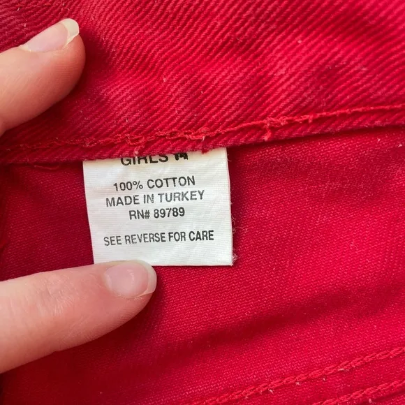 Vintage Cherry Red Cotton High Rise Shorts by Gitano