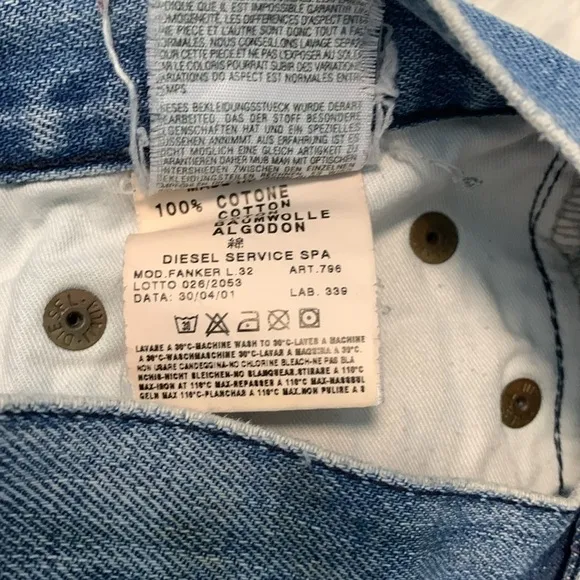 Vintage Diesel Cut-Off Denim Shorts