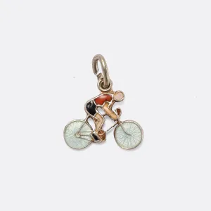 Vintage Enamelled Cyclist Charm