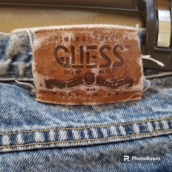 Vintage Guess Button Fly Jeans Size 2 80s Made in USA Style 10115