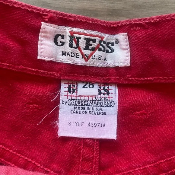 Vintage Guess Denim High Rise Denim Shorts