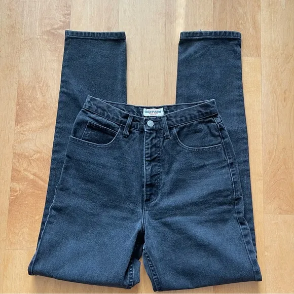 Vintage Guess Women's High Rise Tapered Jeans size 30 VGVC Faded Black