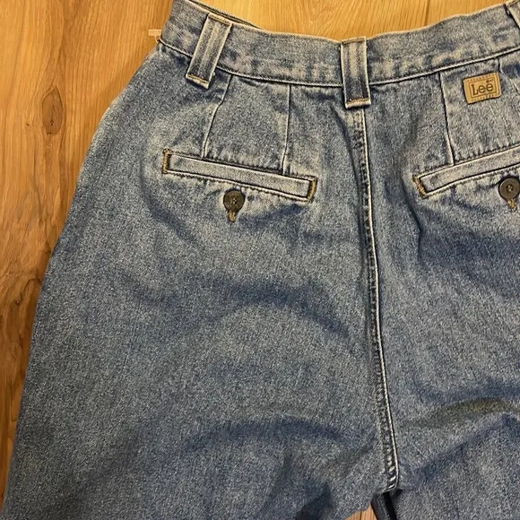 Vintage Lee denim blue jeans women’s size 8 Petite 10 R high waisted rise