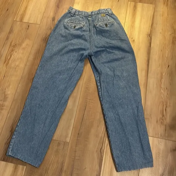 Vintage Lee denim blue jeans women’s size 8 Petite 10 R high waisted rise