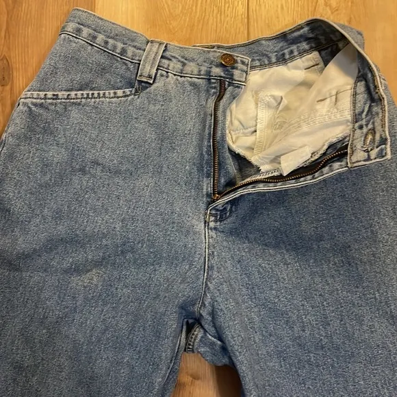 Vintage Lee denim blue jeans women’s size 8 Petite 10 R high waisted rise