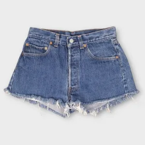 Vintage Levi’s 501 Jean Shorts Women’s Size 27” 1980’s Medium Wash Cut-Off‎