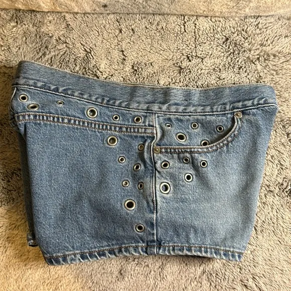 Vintage Levi’s Jean Shorts With Peek A Boo Grommets