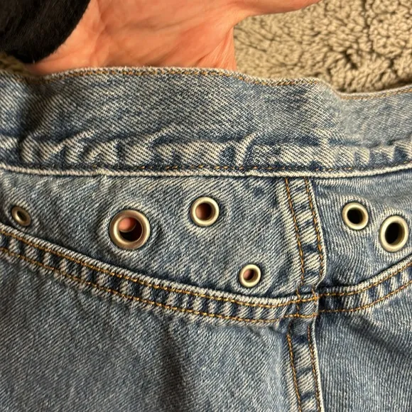 Vintage Levi’s Jean Shorts With Peek A Boo Grommets