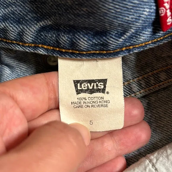 Vintage Levi’s Jean Shorts With Peek A Boo Grommets