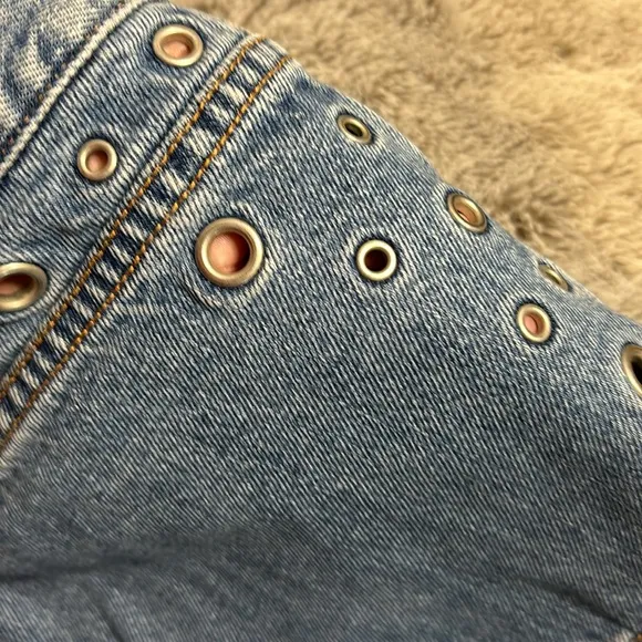 Vintage Levi’s Jean Shorts With Peek A Boo Grommets