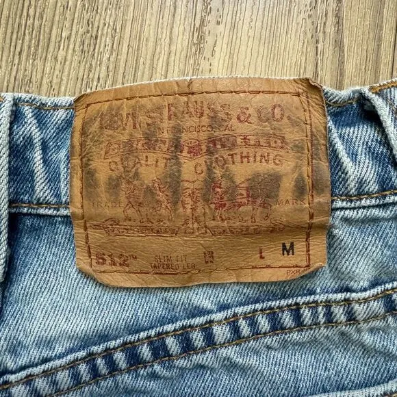 Vintage Levis Made in USA 512 Shorts Womens 23 Blue Denim Disney Mickey Mouse