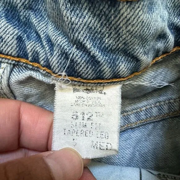 Vintage Levis Made in USA 512 Shorts Womens 23 Blue Denim Disney Mickey Mouse