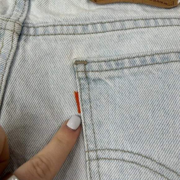 Vintage Levi's Womens Shorts 38 Blue 505 Orange Tab Relaxed Fit Jean Denim Basic