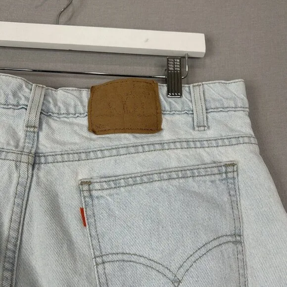 Vintage Levi's Womens Shorts 38 Blue 505 Orange Tab Relaxed Fit Jean Denim Basic