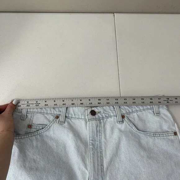 Vintage Levi's Womens Shorts 38 Blue 505 Orange Tab Relaxed Fit Jean Denim Basic