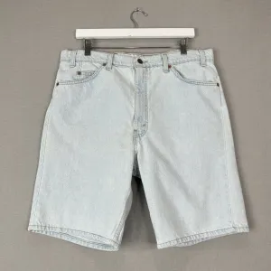 Vintage Levi's Womens Shorts 38 Blue 505 Orange Tab Relaxed Fit Jean Denim Basic