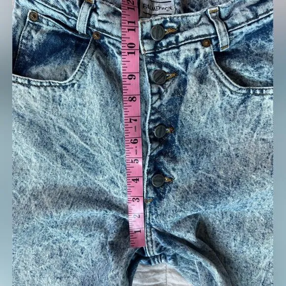 Vintage Palmetto's 100% Cotton Light Acid Wash Tapered Denim Mom Jeans - 26