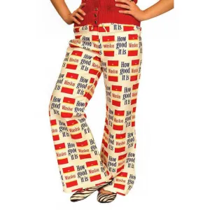 Vintage Pants Winston Fancy Pants 1970S Big Print Bell Ladies 902 Size Large