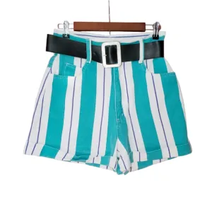 VINTAGE Pasta Rigid Striped Jean Short