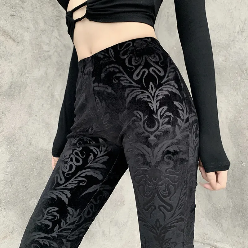 Vintage Suede Embossed Trousers UB3473
