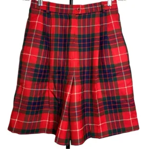 Vintage tartan wool plaid shorts size 10