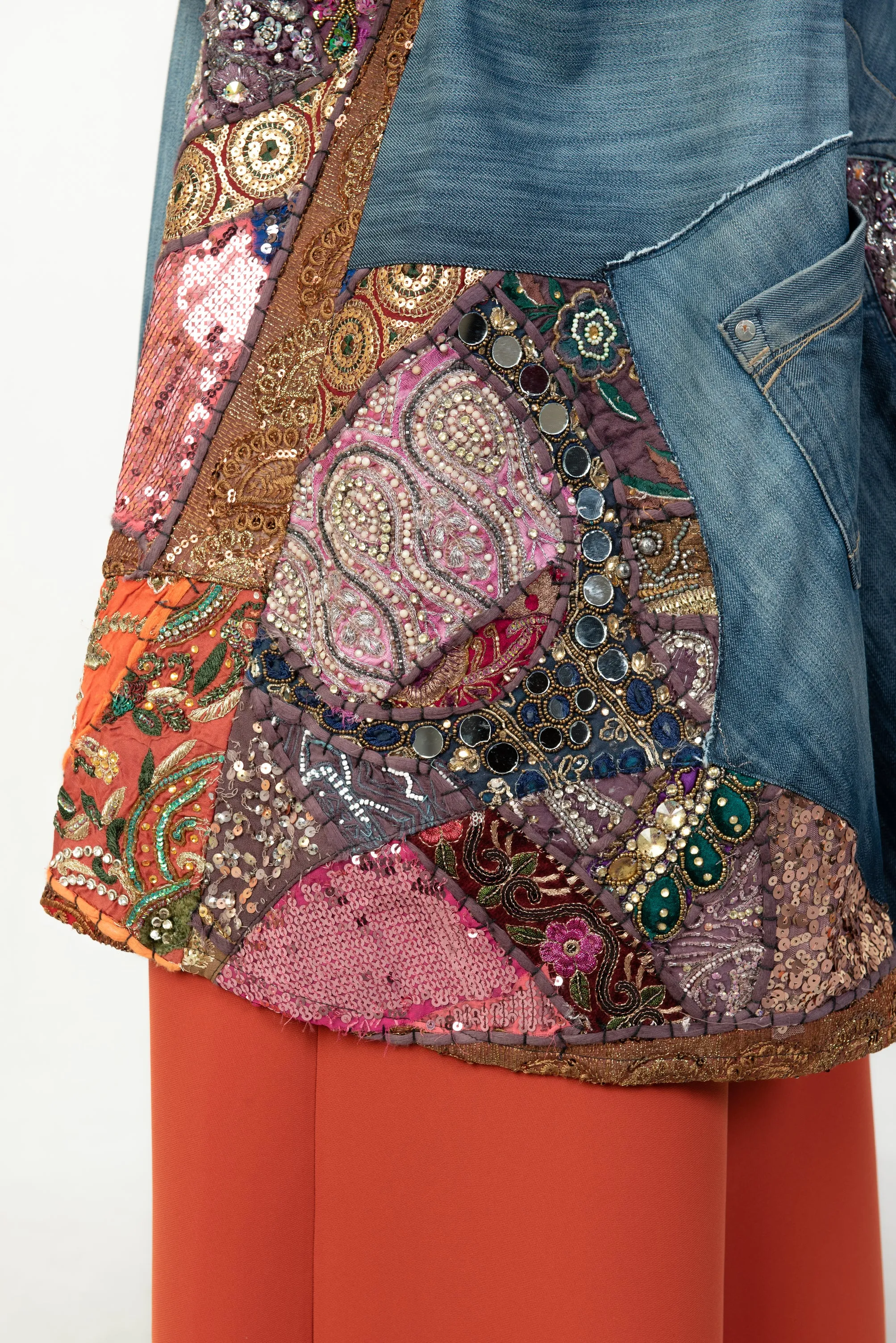 Vintage Textile Denim Coat