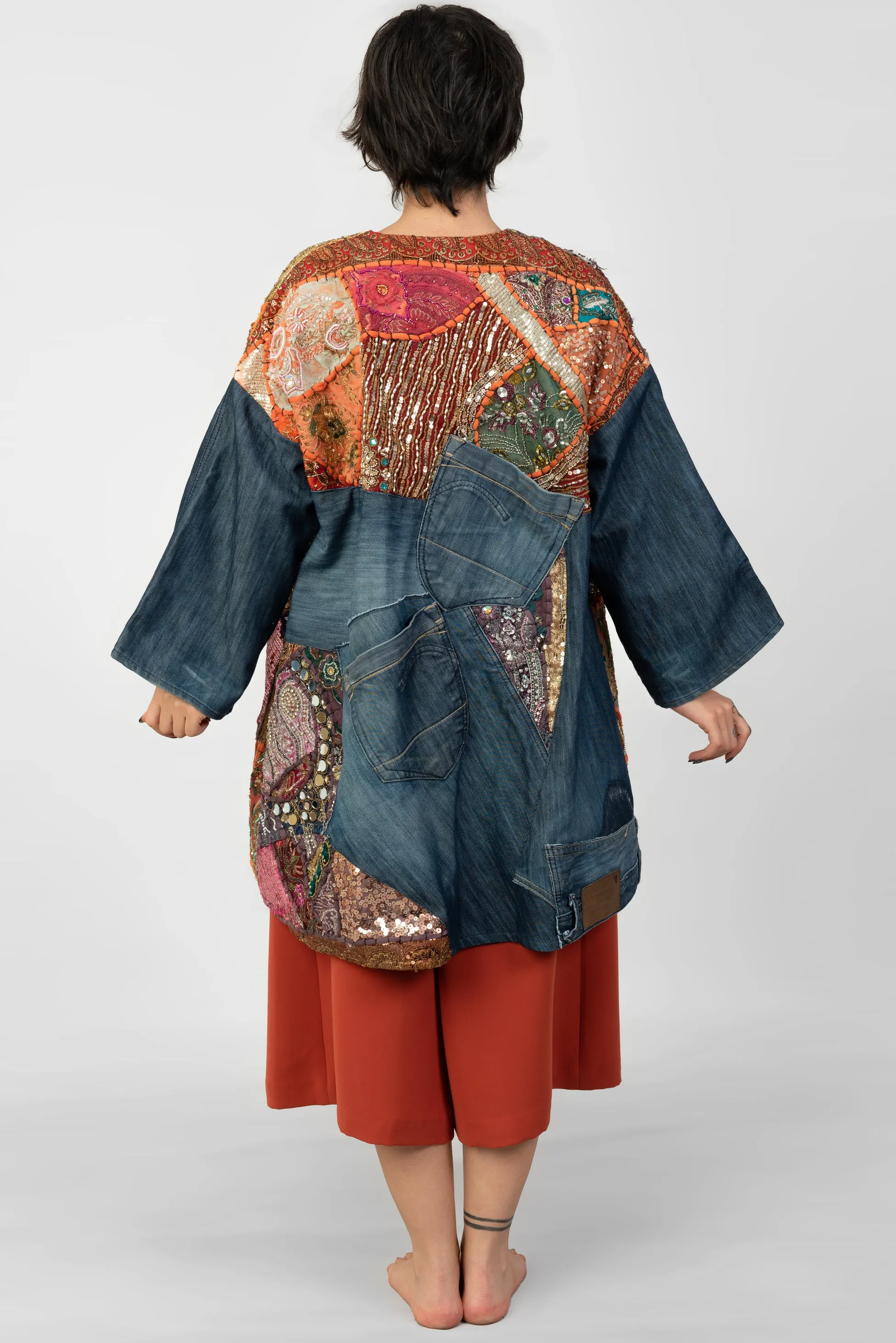 Vintage Textile Denim Coat