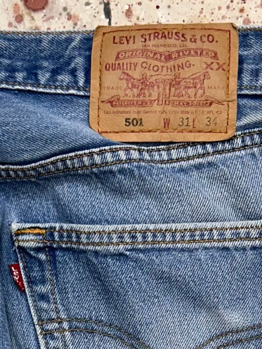 Vintage USA Made Levi 501 Super wash Denim Jeans (JYJ0924-269)