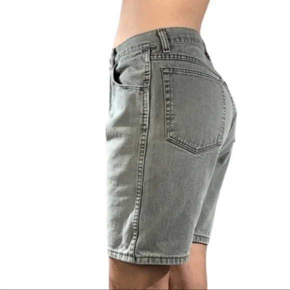 Vintage Wrangler Denim Olive Green, Jean Shorts, Bermuda length