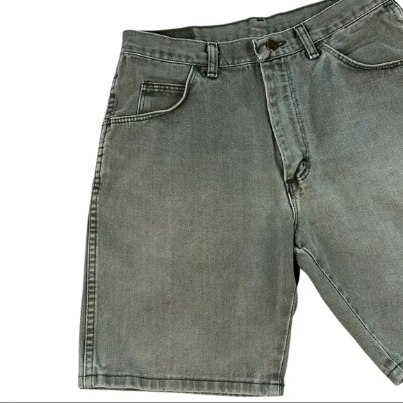 Vintage Wrangler Denim Olive Green, Jean Shorts, Bermuda length