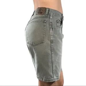 Vintage Wrangler Denim Olive Green, Jean Shorts, Bermuda length