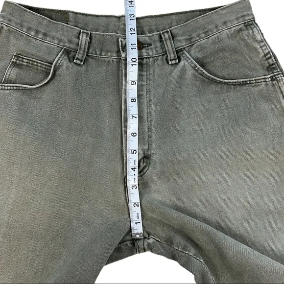 Vintage Wrangler Denim Olive Green, Jean Shorts, Bermuda length
