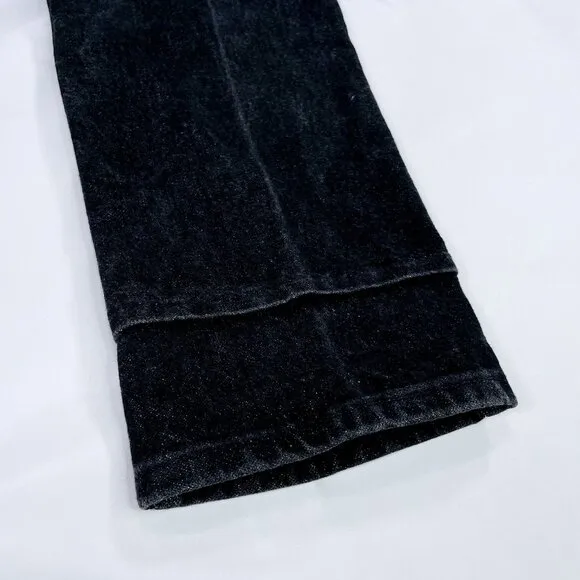 Vintage Wrangler Womens High Waist Black Denim Leather Patch Mom Jeans 5 / 25&quot;