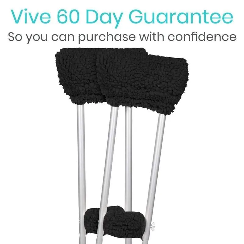 Vive Sheepskin Crutch Pads