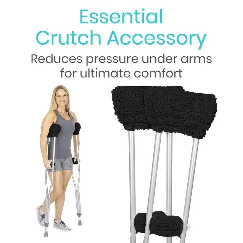 Vive Sheepskin Crutch Pads