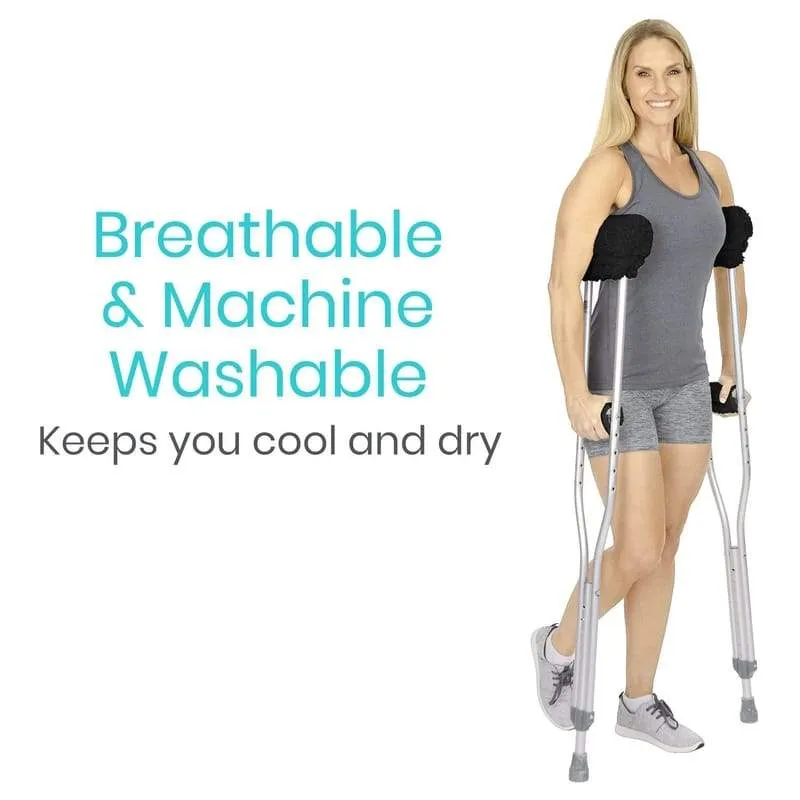 Vive Sheepskin Crutch Pads
