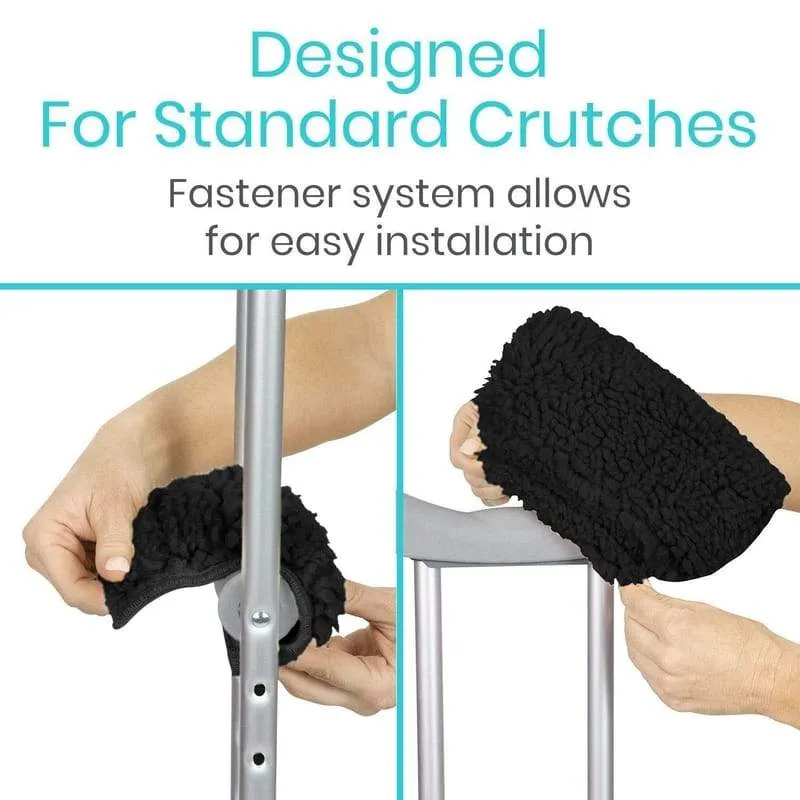 Vive Sheepskin Crutch Pads