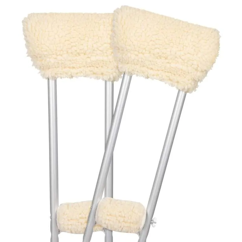 Vive Sheepskin Crutch Pads