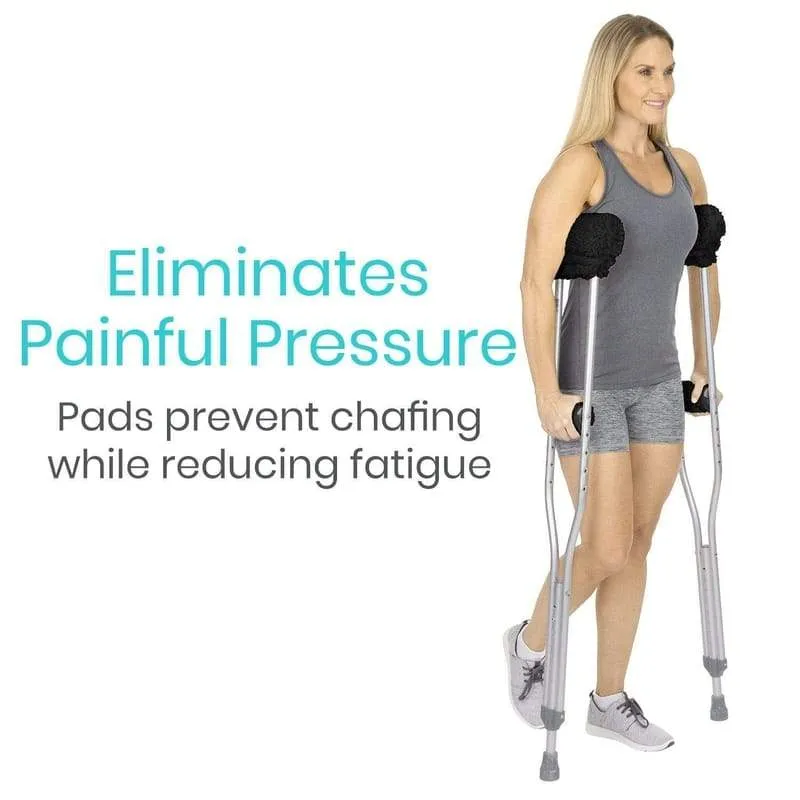 Vive Sheepskin Crutch Pads