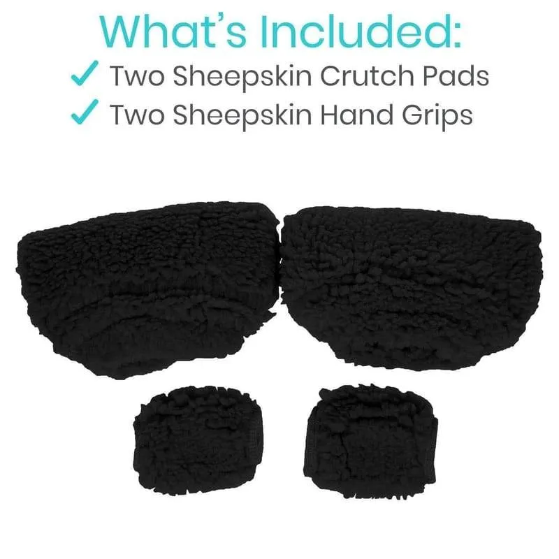 Vive Sheepskin Crutch Pads
