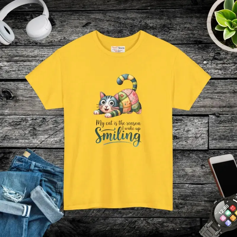 Wake Up Unisex Heavy Cotton Cat Lover Tee