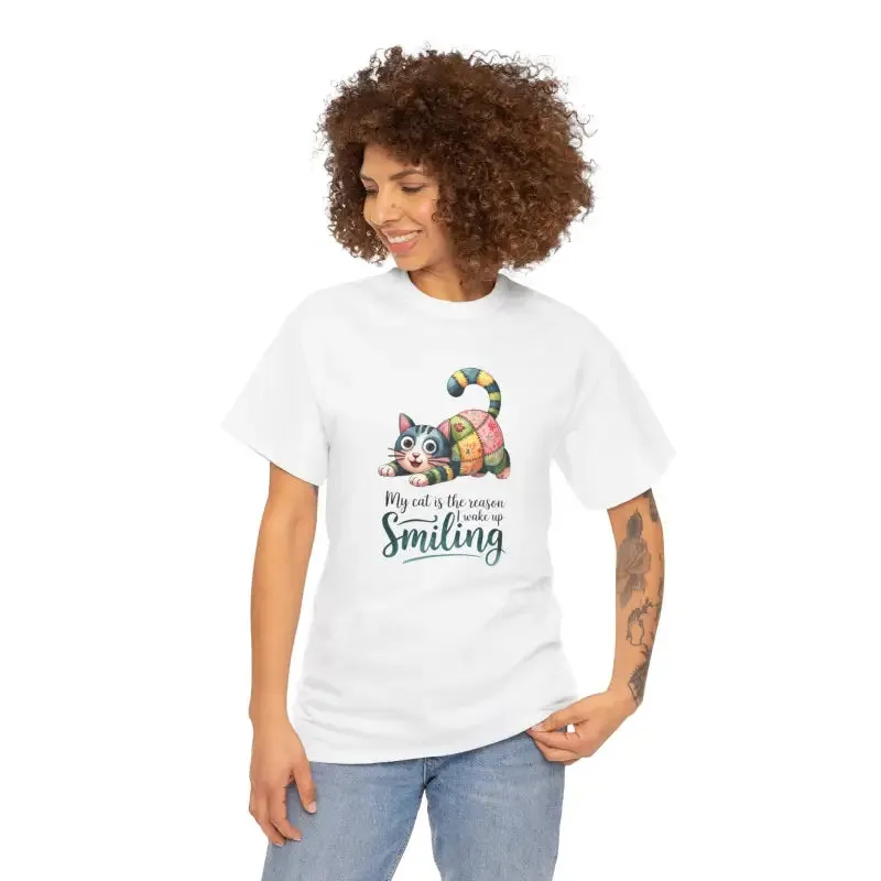 Wake Up Unisex Heavy Cotton Cat Lover Tee