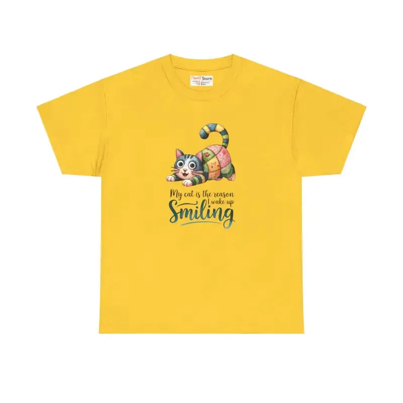 Wake Up Unisex Heavy Cotton Cat Lover Tee