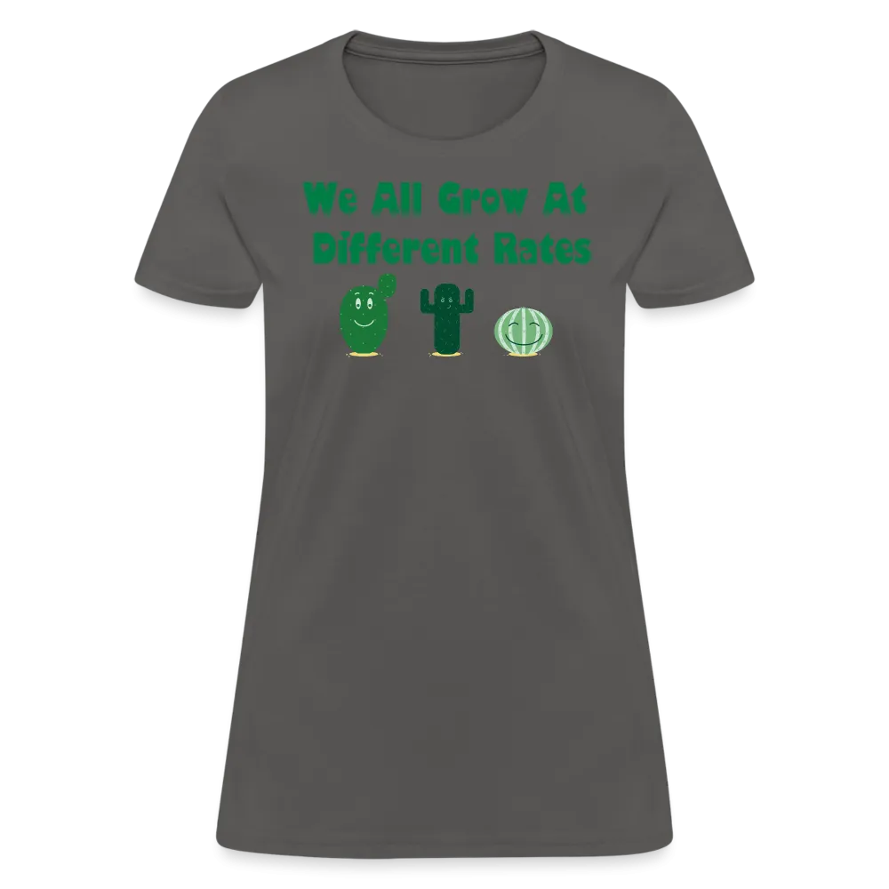 “We All Grow At Different Rates-Cactus”-Women's T-Shirt