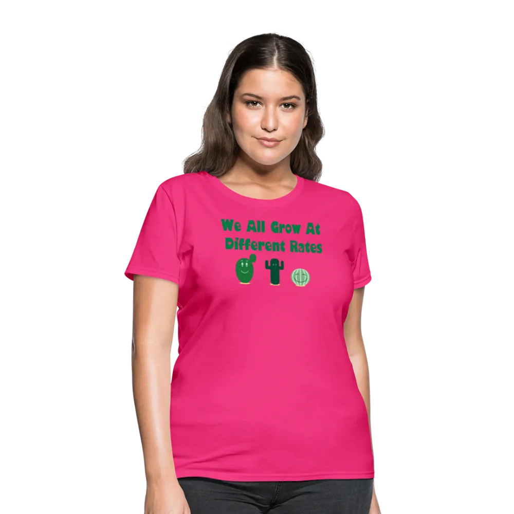 “We All Grow At Different Rates-Cactus”-Women's T-Shirt