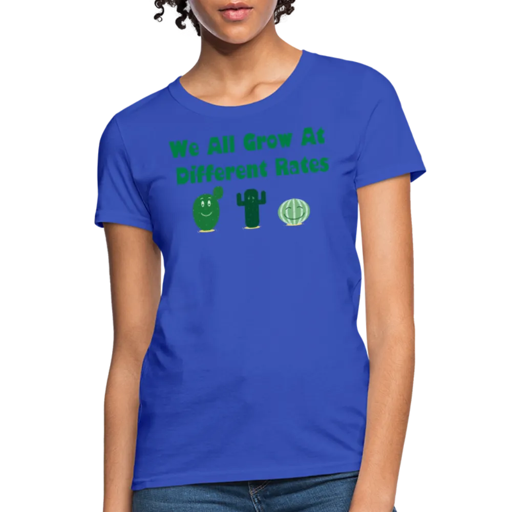 “We All Grow At Different Rates-Cactus”-Women's T-Shirt