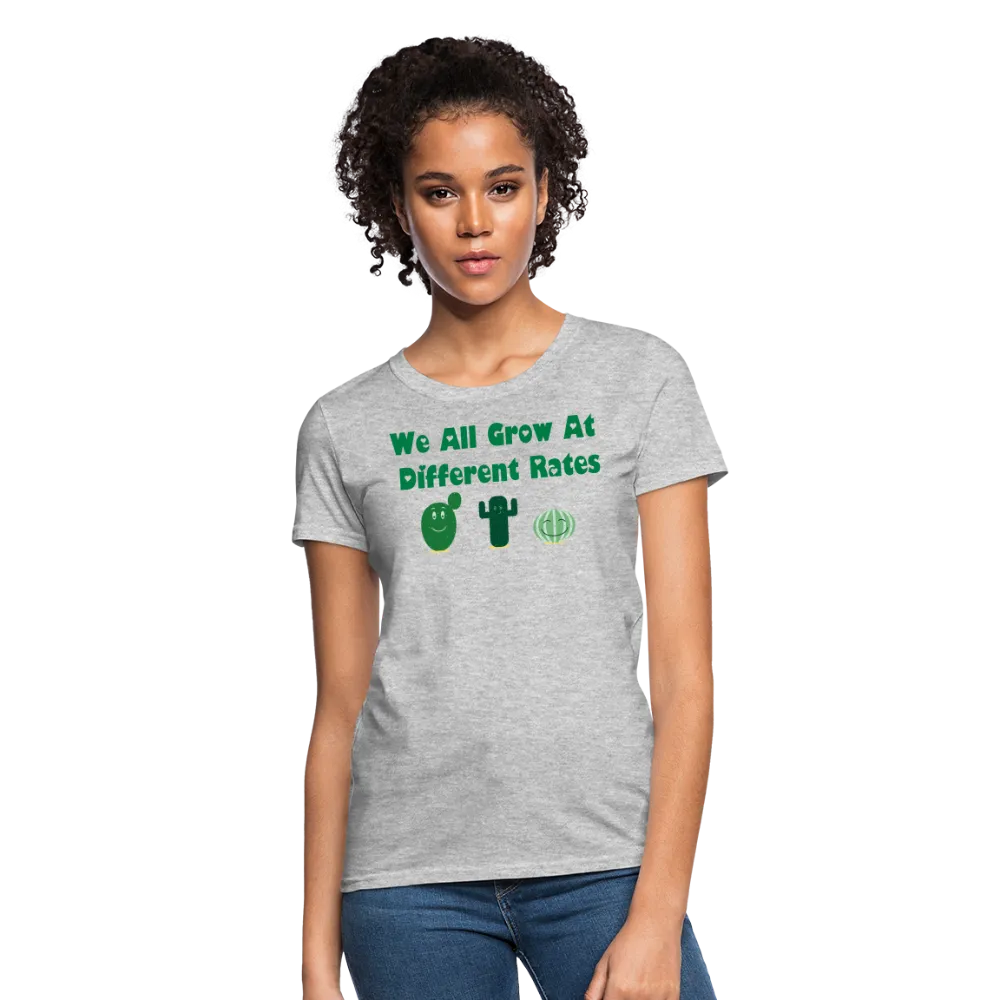 “We All Grow At Different Rates-Cactus”-Women's T-Shirt
